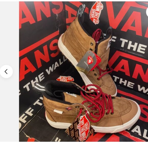 Vans Men 7.5/Women 9 Sk8 Mte 2 Hi Brown White Chipmunk Marshmallow VN0A5HZZGWU - Picture 1 of 13